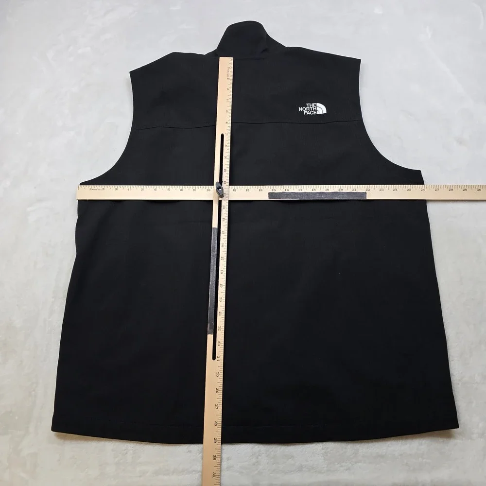 The North Face Castle Rock Soft Shell Vest Mens 2XL Co. Black Logo Full Zip‎